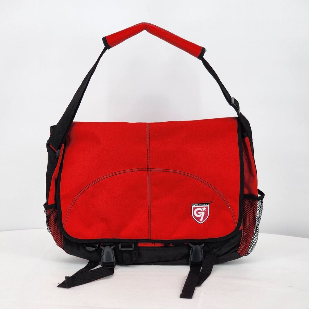 Gear Seven Collection Red Utility Messenger Bag